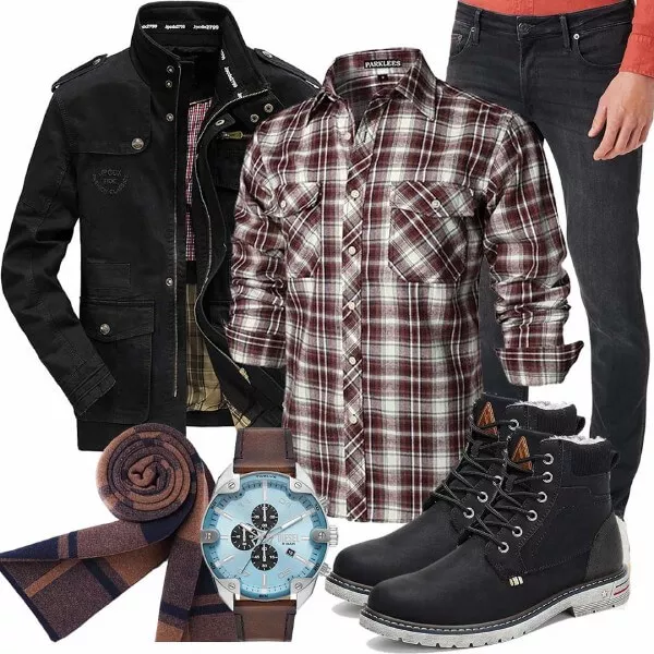 Winter Outfits Männer Komplettoutfit