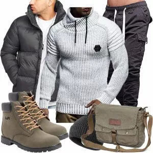Winter Outfits Männer Komplettoutfit