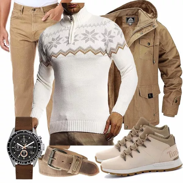 Winter Outfits Männer Komplettoutfit