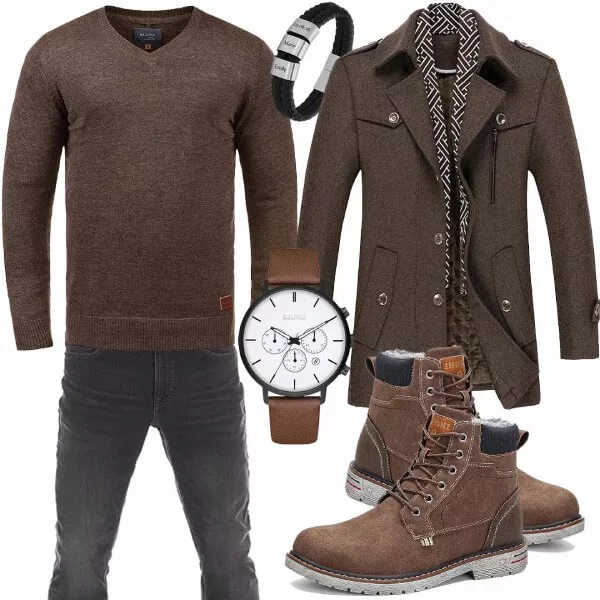 Winter Outfits Männer Komplettoutfit