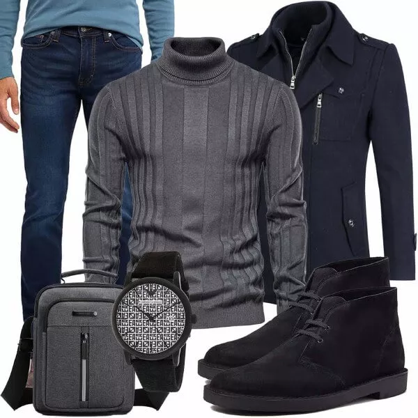 Winter Outfits Männer Komplettoutfit