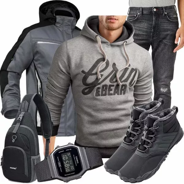 Winter Outfits Männer Komplettoutfit