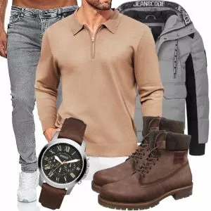 Winter Outfits Männer Komplettoutfit