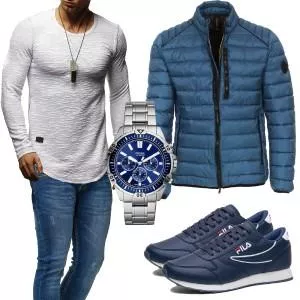 Frühlings Outfits Casual Blau Outfit