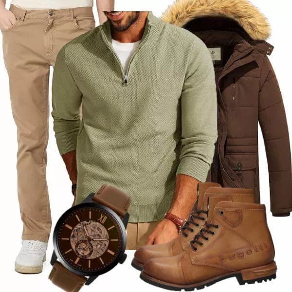 Winter Outfits Männer Komplettoutfit