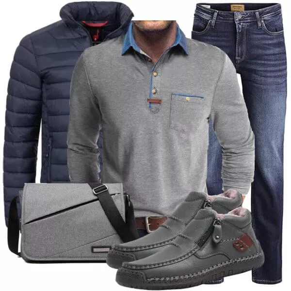 Winter Outfits Männer Komplettoutfit