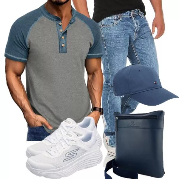 Sommer Outfits Herren Outfit Sommer mit Premium Basics