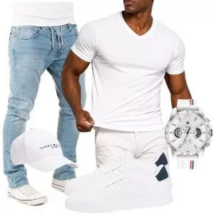 Sommer Outfits Lässiges Herren Outfit mit Jeans und Sneakern – Perfekter Casual Look
