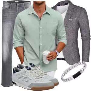 Herbst Outfits Herren Herbstlook mit Strickshirt