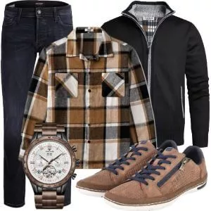 Herbst Outfits Herren Herbst Outfit mit hochwertiger Jeans