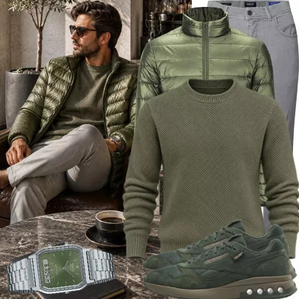Herbst Outfits Elegantes Herbst Outfit Herren mit Strickpolo