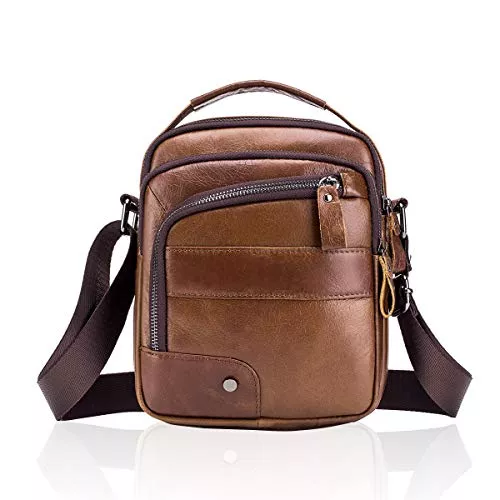 MANNUOSI Taschen & Rucksäcke MANNUOSI Herren Schultertaschen Freizeit Fashion Echtleder Crossbody Tasche