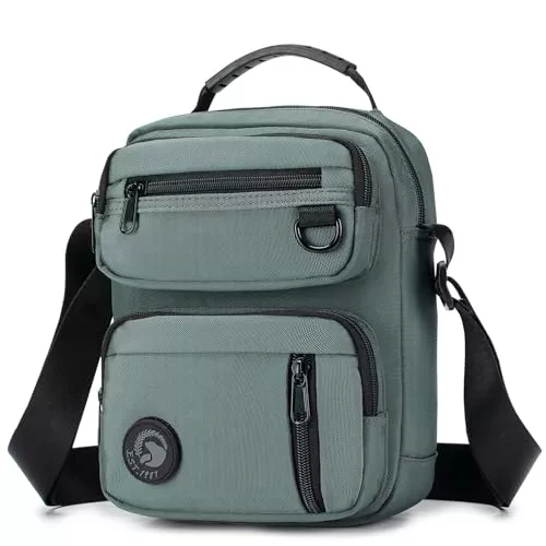 SUCIKORIO Taschen & Rucksäcke SUCIKORIO Umhängetasche Herren Klein mit Patches Klett, Multi-Pocket Männer Schultertasche Wasserdicht Oxford Sling Crossbody Bag Tactical Handtaschen Herrentasche Mit Oberem Griff für Arbeit, Reise