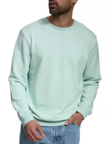 Indicode Pullover & Strickmode Indicode Herren Holt Sweatshirt mit RIPP-Bündchen | Herren Sweater Pullover für Männer