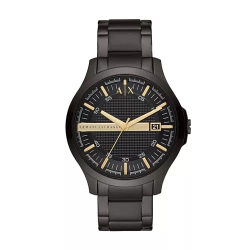 Armani Exchange Uhren Armani Exchange Herren-Dreizeiger-Datumsanzeige, Edelstahluhr, Gehäusegröße 46 mm