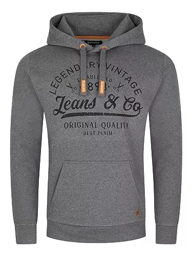 riverso Kapuzenpullover riverso Hoodie Herren Regular Fit RIVArmin Kapuzenpullover Pullover Print Beige Grün Grau Blau Navy Schwarz S M L XL XXL 3XL 4XL 5XL
