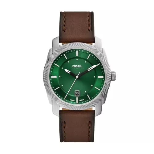 Fossil Uhren Fossil Machine Uhr für Herren, Chronographenwerk mit Edelstahl- oder Lederarmband