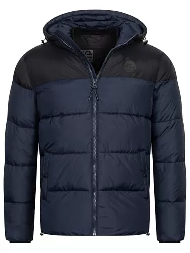 Indicode Jacken Indicode Herren INBiviano Winterjacke mit Kapuze | Steppjacke Herrenjacke Männer