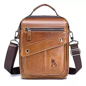 BAIGIO Taschen & Rucksäcke BAIGIO Umhängetaschen Herren Leder Schultertasche für Männer Herrentasche zum Umhängen Handtaschen Crossbody Bag Ledertasche für Arbeit Büro Alltag