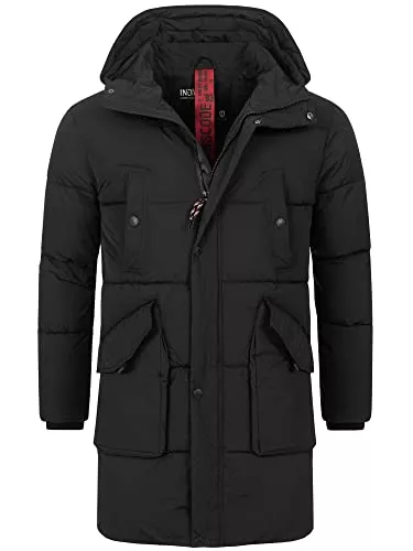 Indicode Mäntel Indicode Herren Dexter Winterjacke mit Kapuze | Herrenjacke Jacke Steppjacke Männer