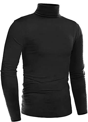Timuspo Pullover & Strickmode Timuspo Herren Rollkragen Pullover Langarmshirt Feinstrick Sweater Freizeit Slim fit Basic Männer Sweatshirt