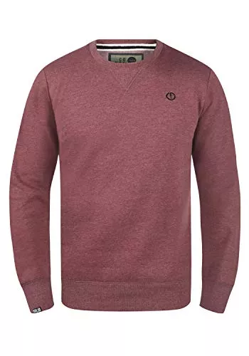 Solid Pullover & Strickmode Solid SDBenn Herren Sweatshirt Pullover Sweater mit Rundhals-Ausschnitt Rippbündchen Label-Details Baumwollmischung Regular fit
