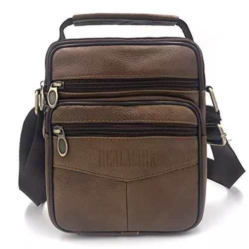 Realmark Taschen & Rucksäcke Realmark Leder Umhängetasche Herren Echtleder Schultertasche Männer Messenger Business Handtasche Herrentasche Arbeitstasche