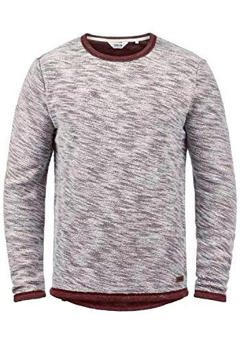 Solid Pullover & Strickmode Solid SDFlocks Herren Sweater Pullover Flocksweat Pulli mit Rundhals-Ausschnitt 100% Baumwolle Regular fit