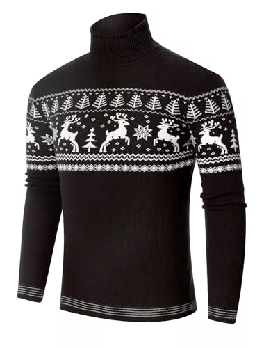 Freshhoodies Pullover & Strickmode Freshhoodies Herren Rollkragenpullover Winter Strickpullover Warmer Pullover für Männer Slim Fit Pulli M-XXL