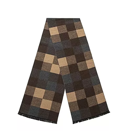 Lindoro Schals & Tücher Lindoro Merino Wollschal für Herren, Warme, Leichte Tartan-Plaid-Winter-lange Schals mit Geschenkbox