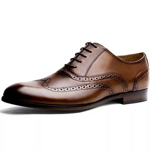 DESAI Schnürhalbschuhe DESAI Herren Business Schnürhalbschuhe Oxfords Brogues Schwarz/Braun