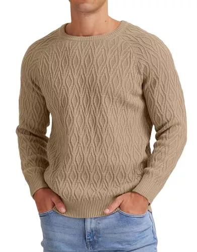 Sailwind Pullover & Strickmode Sailwind Herren Strickpullover Zopfstrick Rundhalsausschnitt Warm Langarmpullover Herren Tops Winter Strickwaren