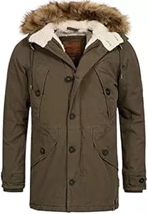 Indicode Jacken Indicode Herren Fann Parka aus Baumwolle mit Kapuze | Winterjacke Winterparka Mantel