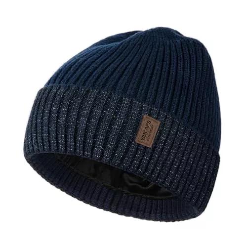 Wmcaps Hüte & Mützen Wmcaps Mütze Herren Winter, Thermo Strickmützen für Herren, Warme Fleece Laufmütze Beanie Damen Herrenmütze Winter, Winddichte Wintermütze Männer Gefütterte und Gepolsterte Unisex-Mütze