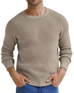 NITAGUT Pullover & Strickmode NITAGUT Herren Pullover Winter Basic Langarm Strickpullover Warm Casual Einfarbig Rundhals Sweatshirtt