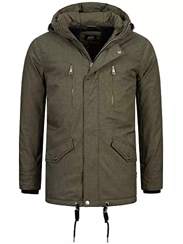 JEFF Jacken JEFF Herren Anders Herrenmantel mit verdeckter Knopfleiste | Wintermantel für Männer