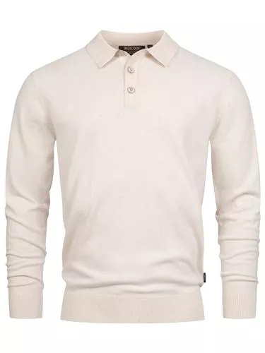 Indicode Pullover & Strickmode Indicode Herren INChips Pullover aus 80% Baumwolle mit Polokragen | Herren-Pullover für Männer