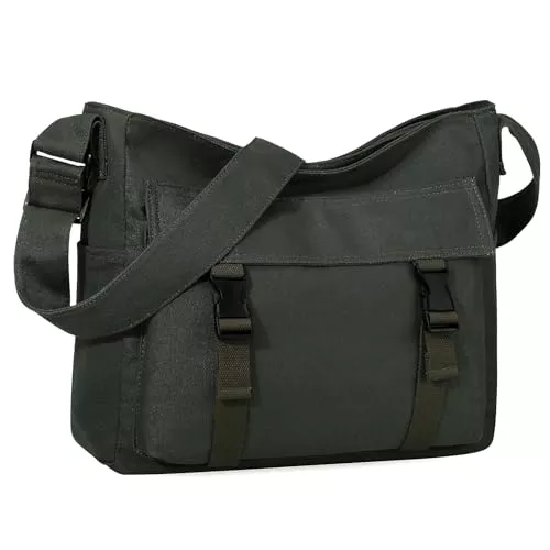 VASCHY Taschen & Rucksäcke VASCHY Umhängetaschen Herren Dame, Leichte Große Canvas Messenger Bag Crossbody Schulter Hobo Bag für Arbeit/Reisen/College/Schule