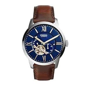 Fossil Uhren Fossil Townsman Uhr für Herren, mechanisches Automatikwerk mit Edelstahl- oder Lederarmband