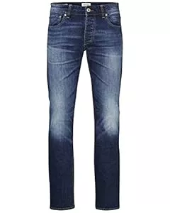 JACK & JONES Jeans JACK & JONES Male Slim Fit mit geradem Bein Plus Size JJITIM JJORIGINAL CB 814 NOOS PLS Slim Fit mit geradem Bein