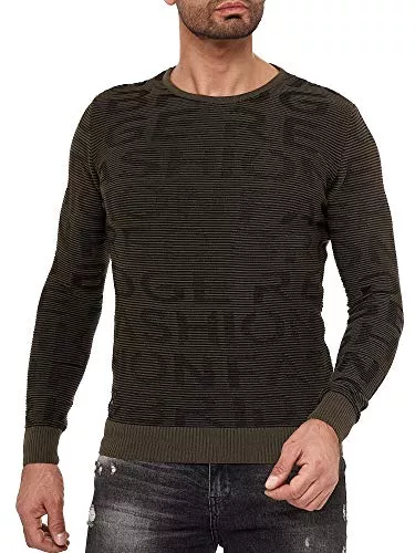 Redbridge Pullover & Strickmode Red Bridge Herren Pullover Strickpullover 3D Structure Kontrast