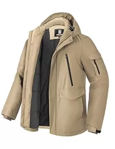 Pioneer Camp Jacken Pioneer Camp Herren Winter Jacke Wasserdicht Warm Fleece Gefüttert Winddicht Herren Parka Mit 9 Taschen Männer Outdoor Coat Jacket Hooded (S-XXL)