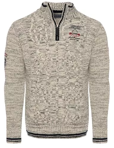 Carisma Pullover & Strickmode Carisma Strickpullover für Herren ? Herren Troyer mit Stickerei ? Angenehmer Regular Fit Pullover für Büro und Freizeit 7804