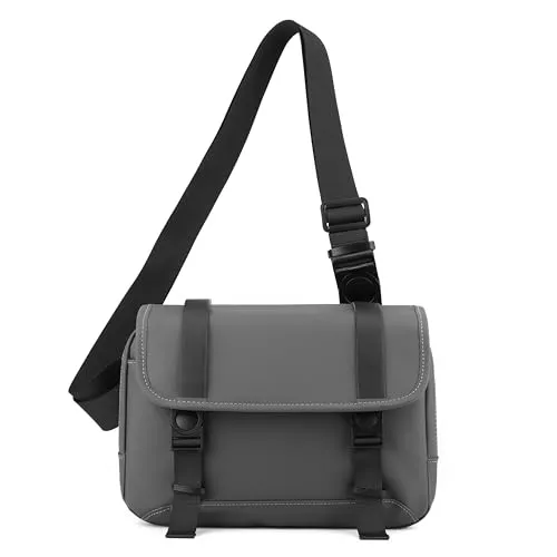 DORRISO Taschen & Rucksäcke DORRISO Herren Schultertasche Leichter Praktisch Umhängetasche Anti Diebstahl Sicher Herren Sling Tasche für Radfahren Reisen Lässig Sport Wasserdichtes Polyester