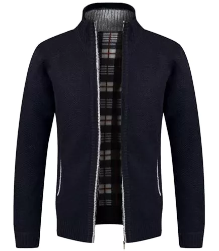 GLESTORE Strickjacken GLESTORE Strickjacken für Herren Strickjacke Cardigan Trachtenjacke Herren Fleecejacke Winter Herren