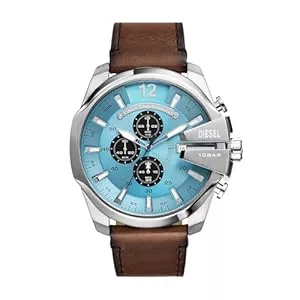 Diesel Uhren Diesel Chief Series Herrenuhr, Chronographenwerk mit Silikon-, Edelstahl- oder Lederarmband