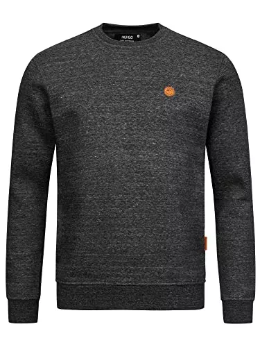 Indicode Pullover & Strickmode Indicode Herren LUK Sweatshirt mit Rundhalsausschnitt meliert | Pullover für Männer