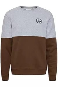 b BLEND Pullover & Strickmode Blend 20714869 Herren Sweatshirt Pullover Pulli mit Rundhalsausschnitt O-Neck Color Block Design