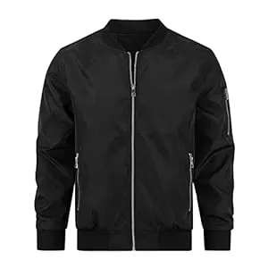 YOUTHUP Jacken YOUTHUP Herren Jacke Leichte Übergangsjacke mit Ärmeltasche Sommerjacke Regular Fit Freizeit Bomberjacke