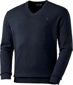 Otto Kern Pullover & Strickmode Otto Kern Pullover Herren mit V-Ausschnitt, Strickpullover aus 100% Baumwolle, Bequemes Sweatshirt in Regular-Fit Passform, Gr. M – 3XL